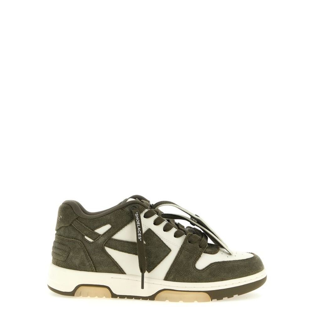Off-White Bicolor Cowhide Athletic Men's Sneakers
